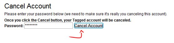 Cancel Account -confirm